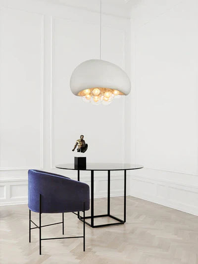Designerska Lampa Sufitowa z Kulistymi Kloszami w Kształcie Baniek