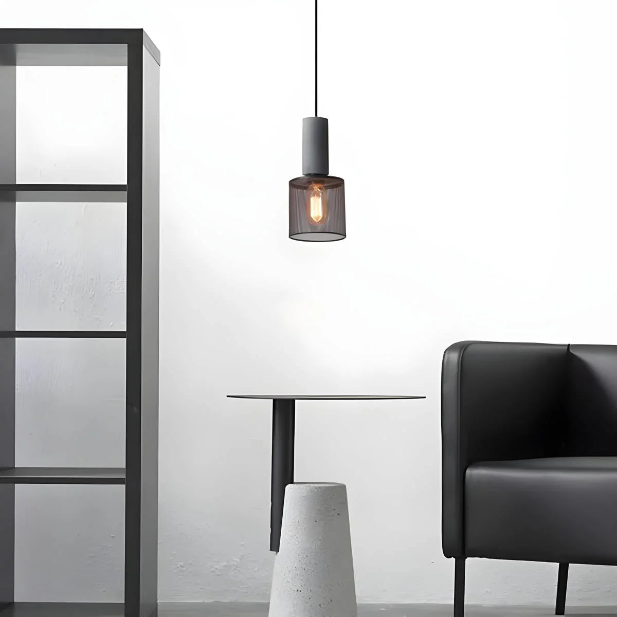 Industrialna lampa wisząca loft LED z metalowym kloszem siatkowym