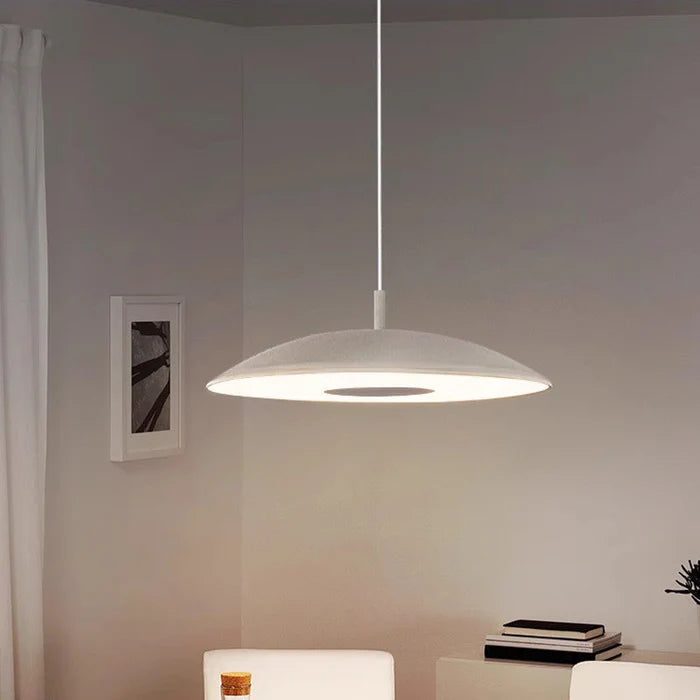 Smukła lampa wisząca LED – Nowoczesna lampa sufitowa w kształcie talerza