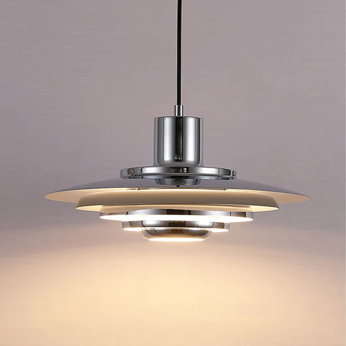Retro Lampa Wisząca z Aluminium – Warstwowa Lampa LED