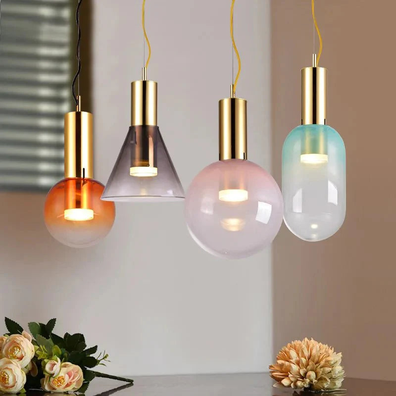 Designerska Lampa Wisząca LED – Nowoczesne Formy ze Szkła