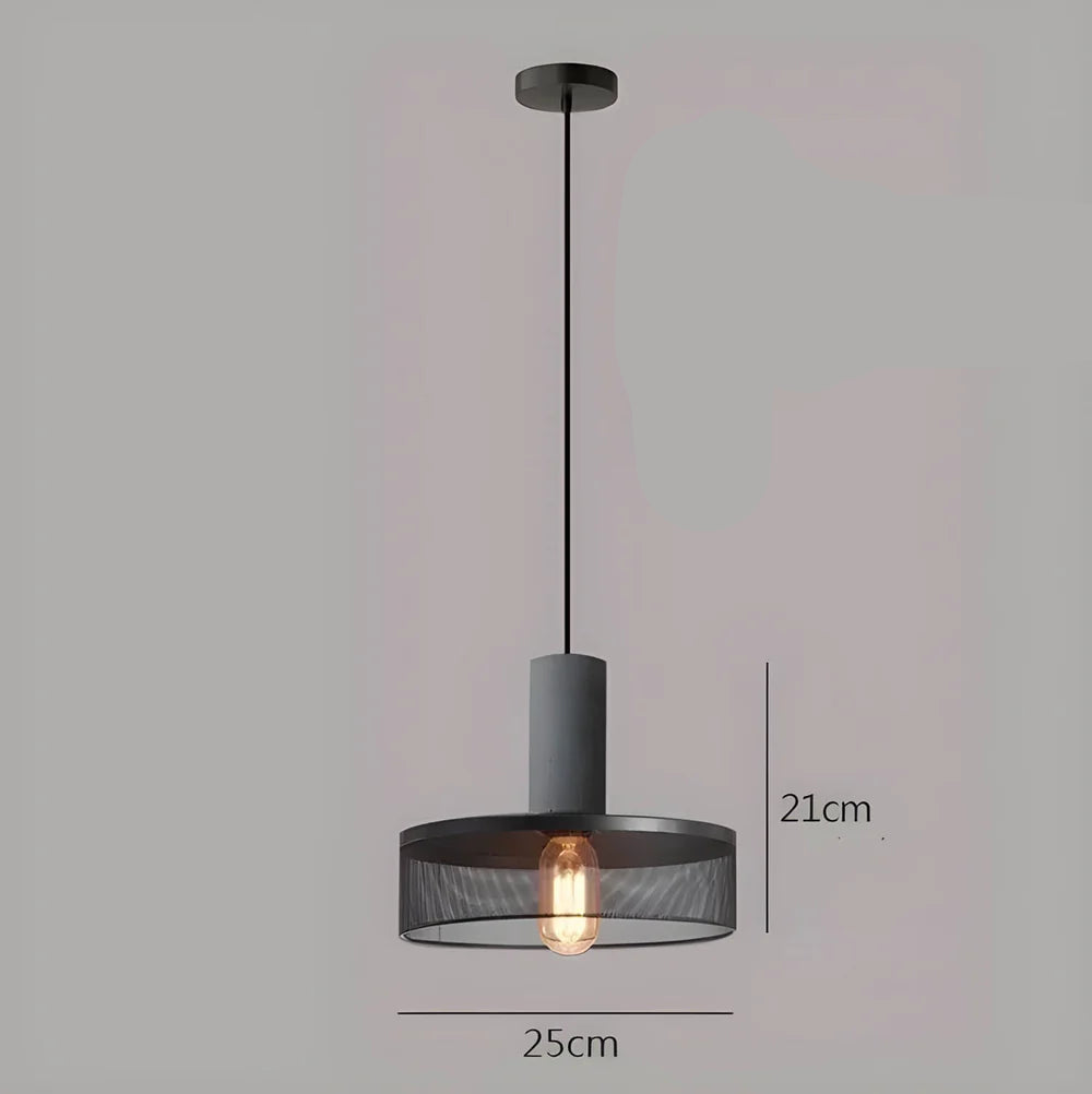 Industrialna lampa wisząca loft LED z metalowym kloszem siatkowym