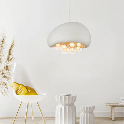 Designerska Lampa Sufitowa z Kulistymi Kloszami w Kształcie Baniek