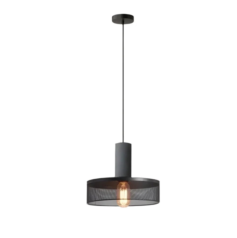 Industrialna lampa wisząca loft LED z metalowym kloszem siatkowym