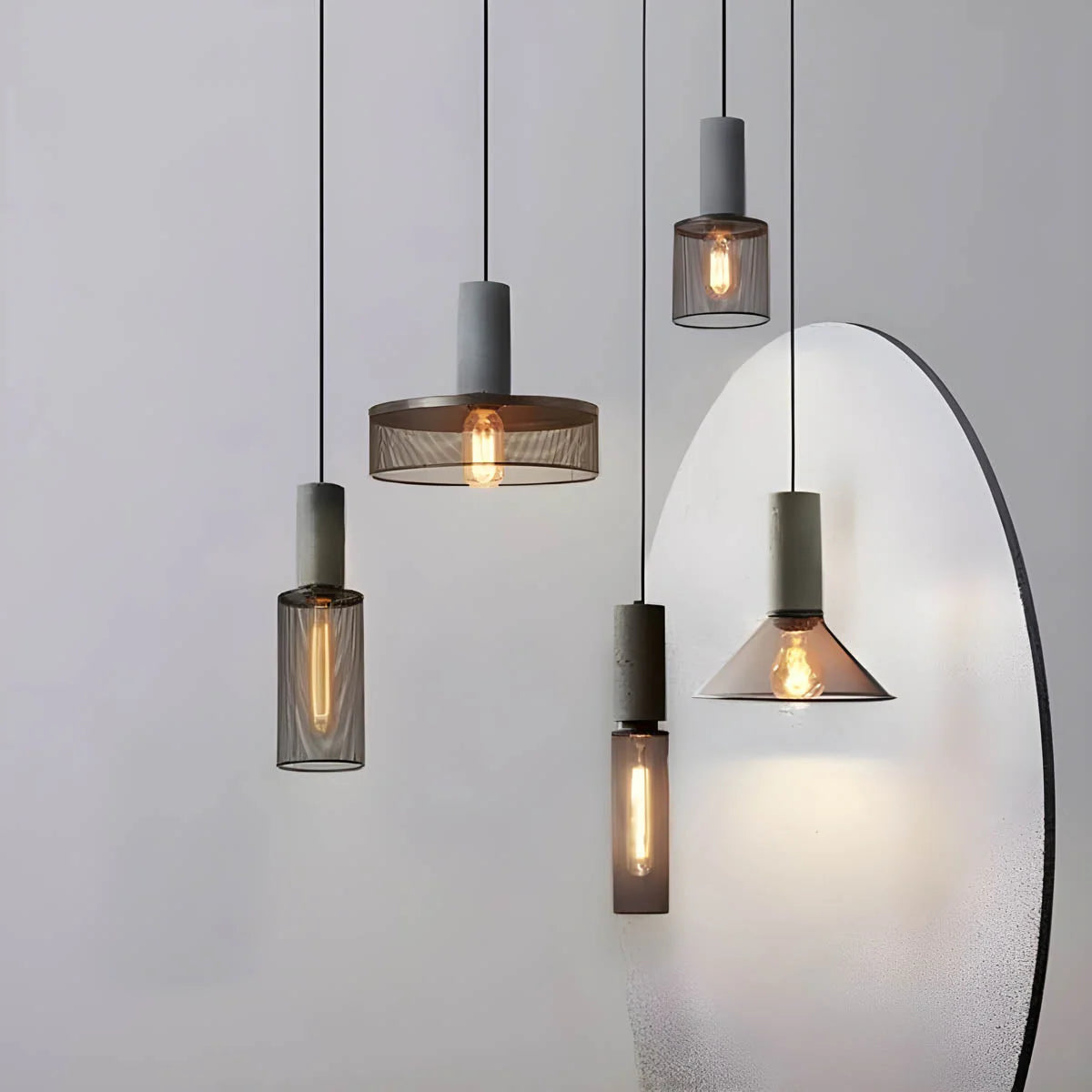 Industrialna lampa wisząca loft LED z metalowym kloszem siatkowym