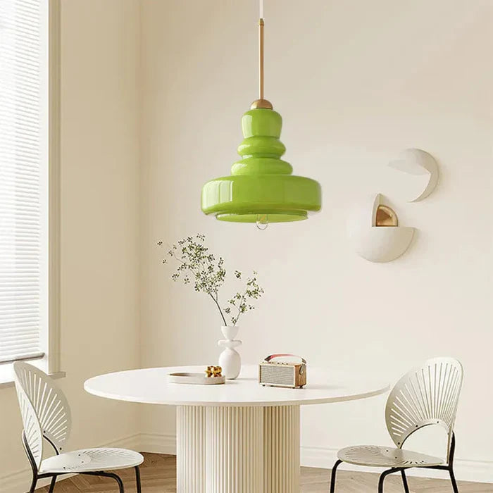 Designerska Lampa Wisząca z Mlecznego Szkła Bauhaus