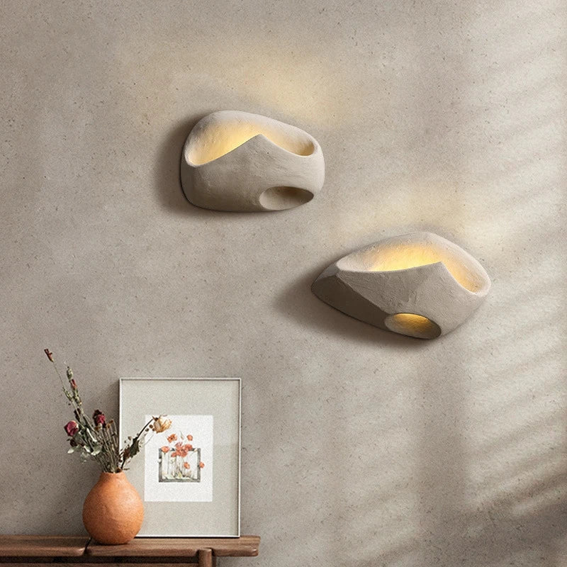 Designerska Lampa Ścienna w Stylu Organicznego Kamienia