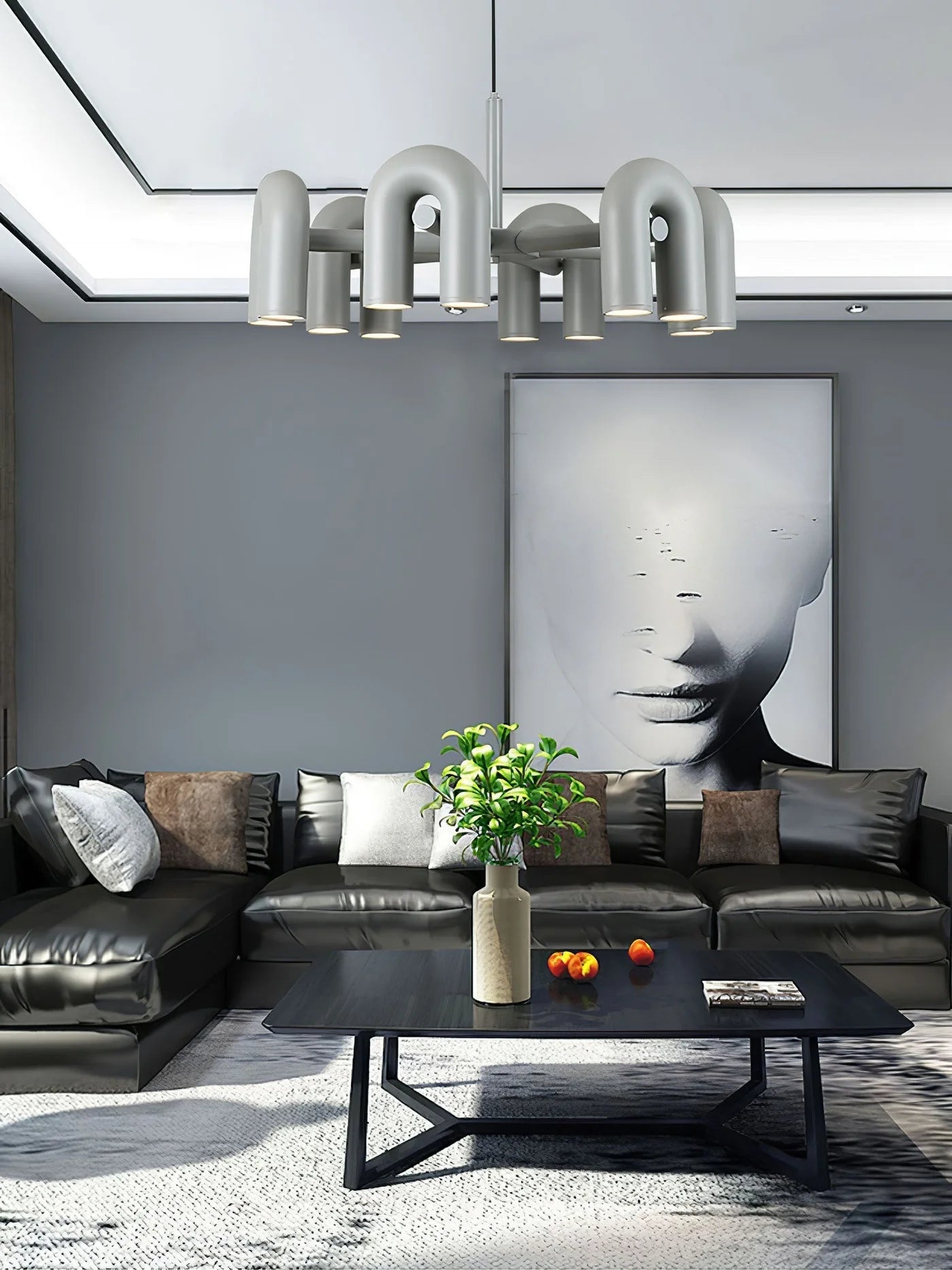 Designerska Lampa Wisząca o Rzeźbiarskiej Formie – Nowoczesne Oświetlenie