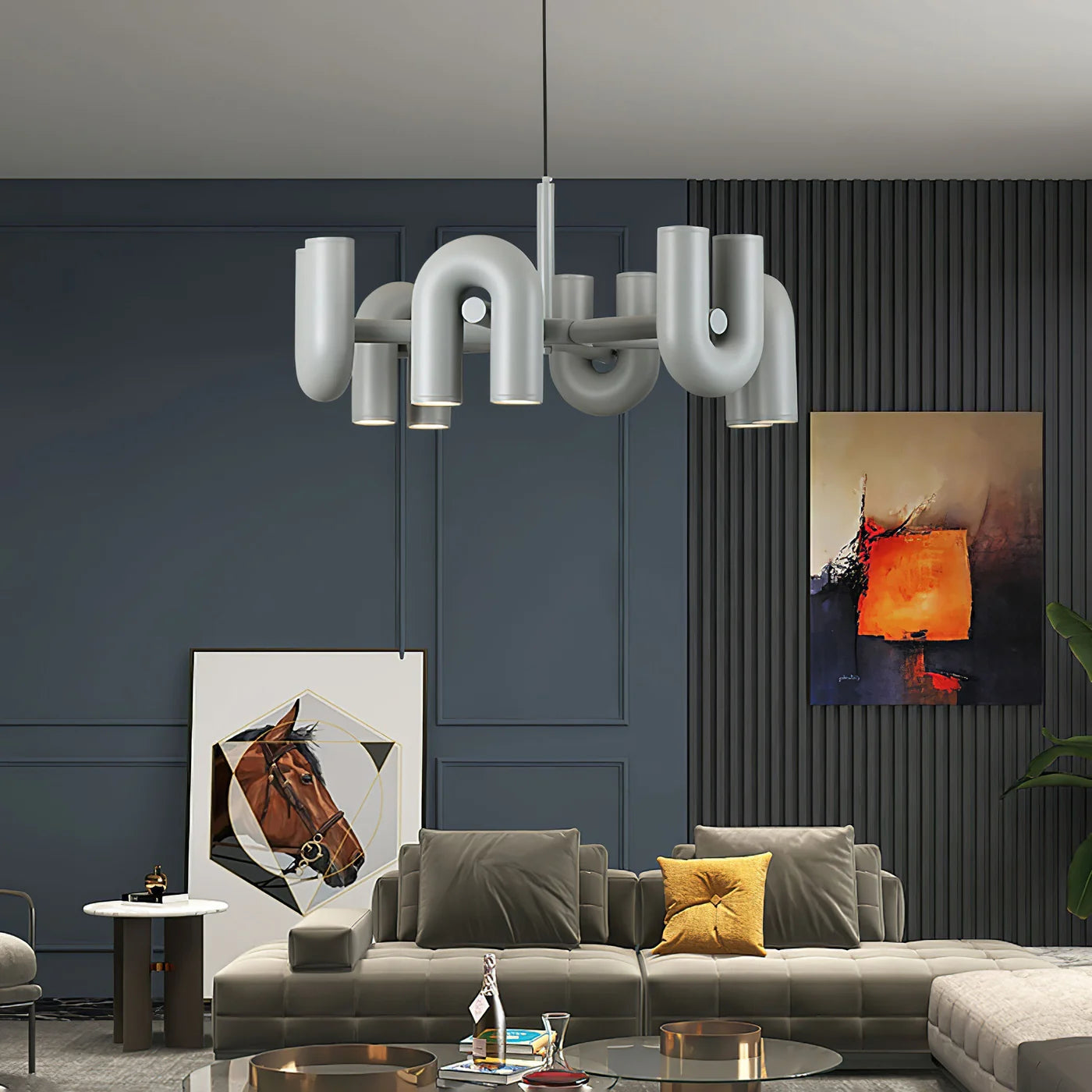 Designerska Lampa Wisząca o Rzeźbiarskiej Formie – Nowoczesne Oświetlenie