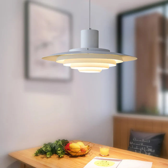 Retro Lampa Wisząca z Aluminium – Warstwowa Lampa LED