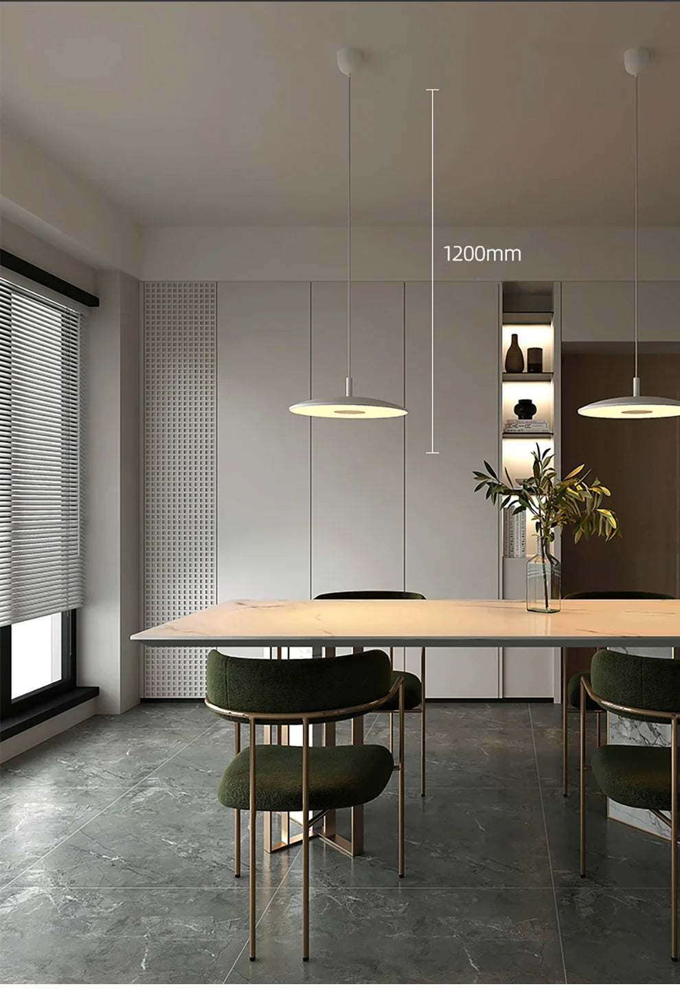 Smukła lampa wisząca LED – Nowoczesna lampa sufitowa w kształcie talerza