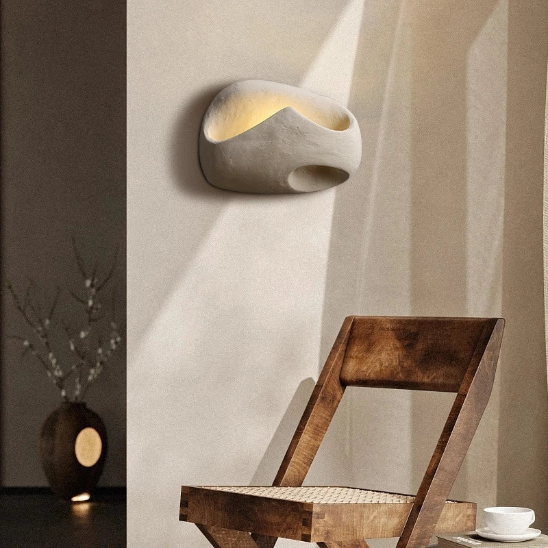 Designerska Lampa Ścienna w Stylu Organicznego Kamienia
