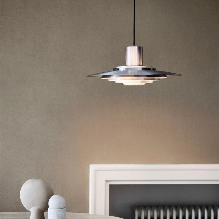 Retro Lampa Wisząca z Aluminium – Warstwowa Lampa LED