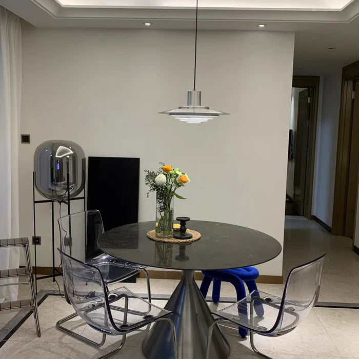 Retro Lampa Wisząca z Aluminium – Warstwowa Lampa LED