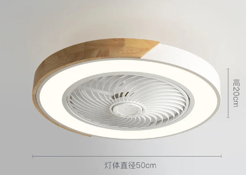 Nowoczesna lampa sufitowa LED z wbudowanym cichym wentylatorem i pilotem – 2 w 1 oświetlenie i chłodzenie