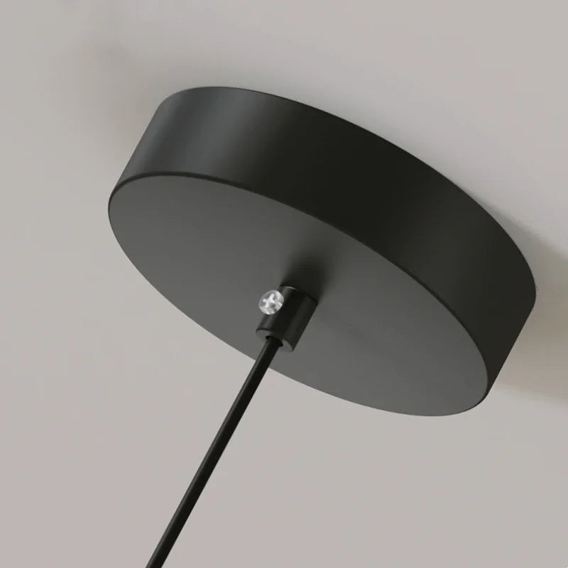 Nowoczesna Szklana Lampa Wisząca – Minimalistyczny Design z Drewnianym Akcentem