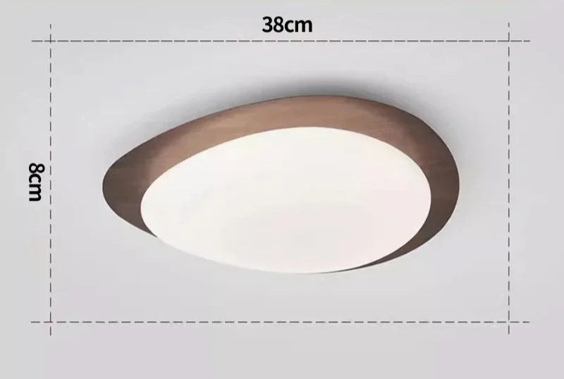 Nowoczesna Lampa Sufitowa LED z Drewnianym Akcentem