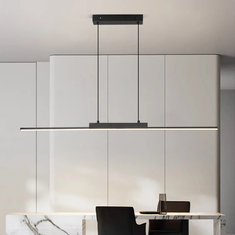 Nowoczesna Poprzeczna Lampa Wisząca LED Stołowa