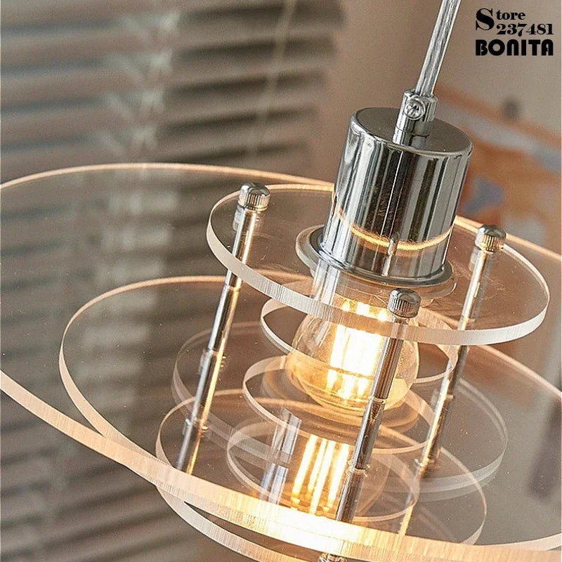 Nowoczesna Warstwowa Wisząca Lampa Akrylowa