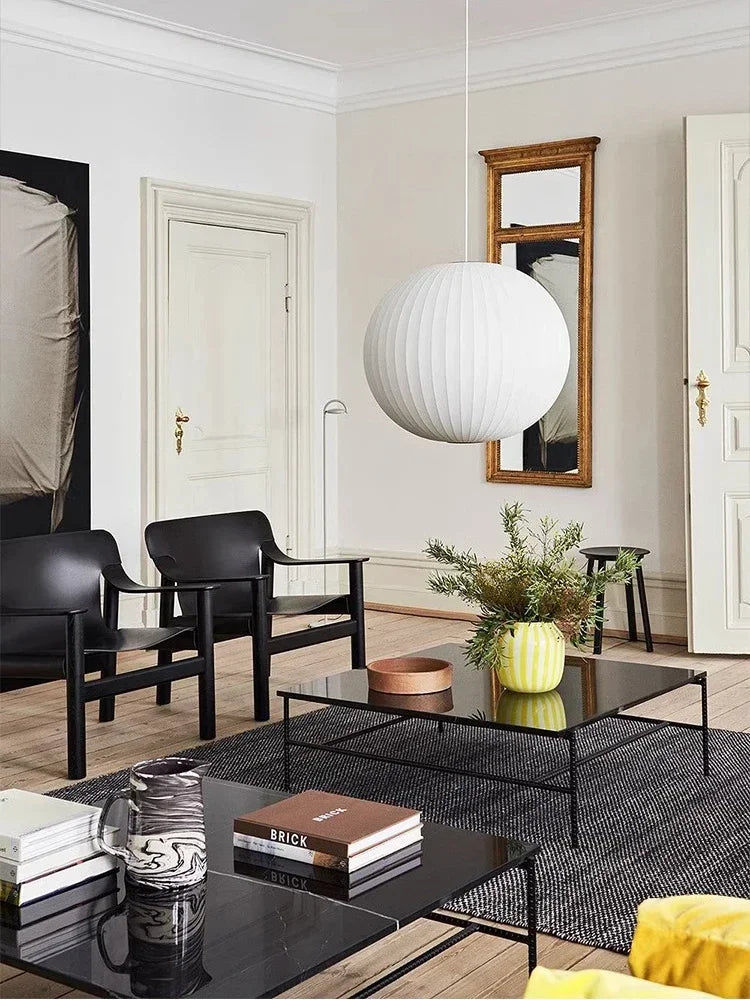 Lampa wisząca kula papierowa LED nowoczesny plafon w stylu japońskim