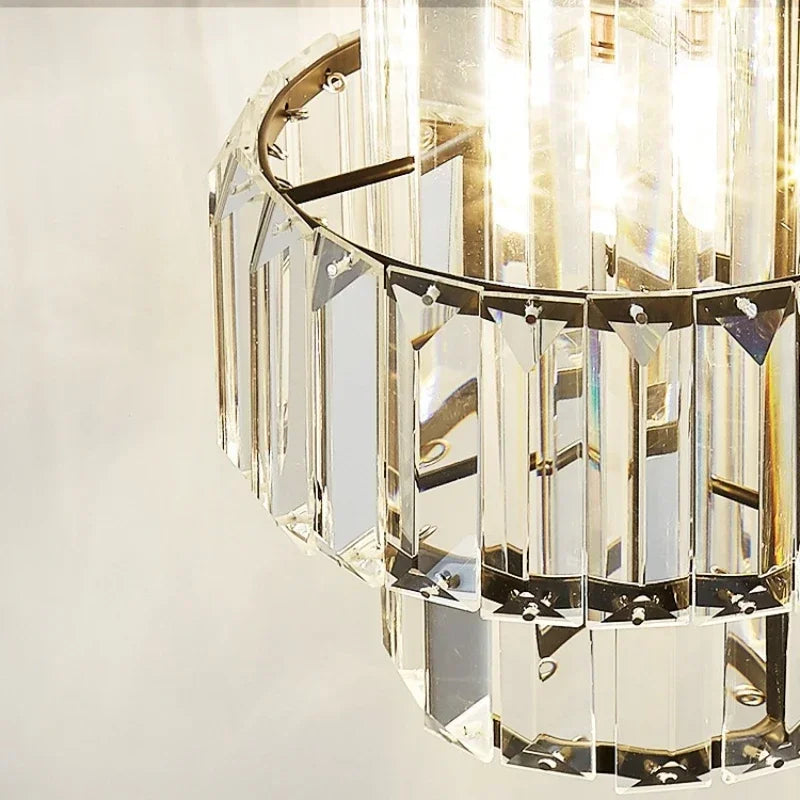 Elegancka Szklana Lampa Wisząca Kryształowa – Styl Glamour