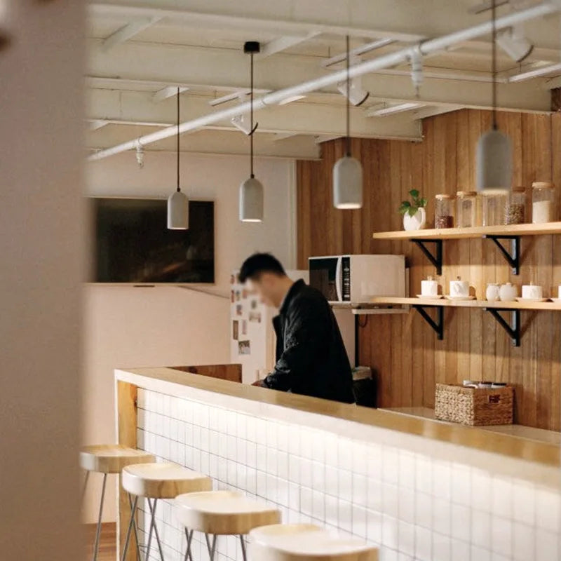 Industrialne Lampy Wiszące z Kloszem Betonowym / Terrazzo – Minimalistyczny Styl Loft
