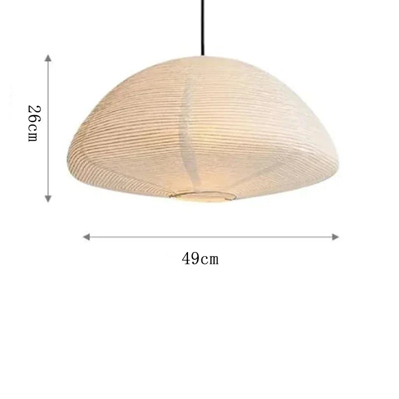 Nowoczesna Lampa Wisząca z Papieru z Delikatnym Prążkowaniem – Minimalistyczna Elegancja