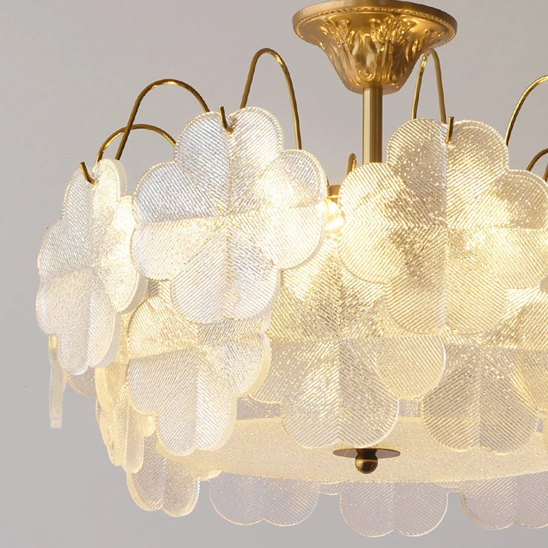 Elegancka Lampa Wisząca Żyrandol w Kwiatowym Stylu