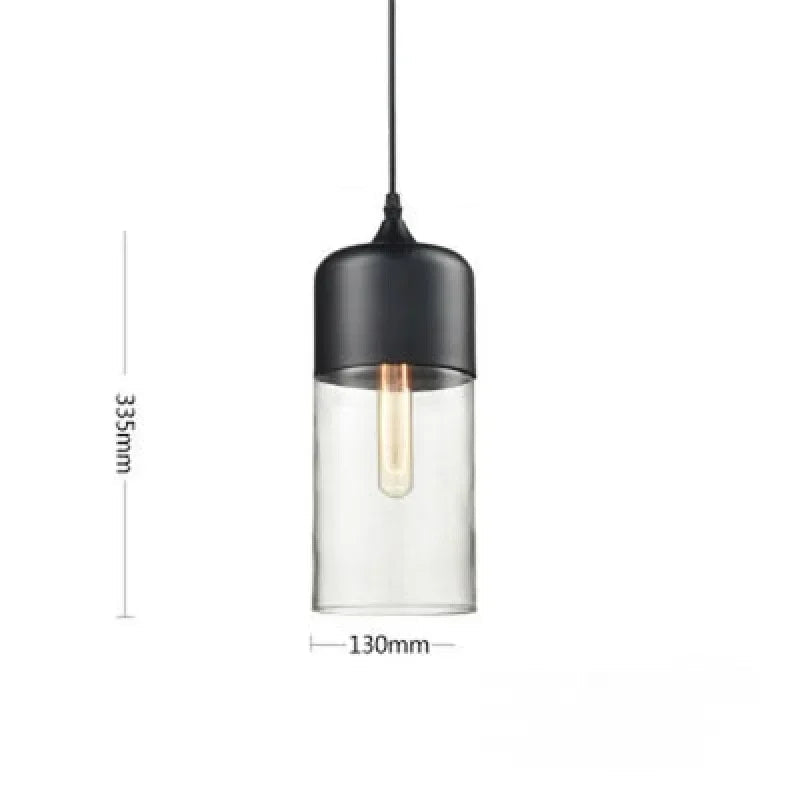 Industrialna lampa wisząca z kloszem ze szkła dymionego i czarnym wykończeniem