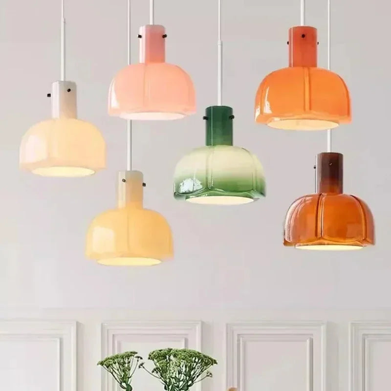 Kreatywna Szklana Lampa Wisząca do Salonu i Jadalni
