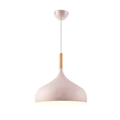 Nowoczesna lampa wisząca o zaokrąglonym kształcie