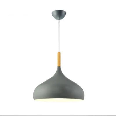 Nowoczesna lampa wisząca o zaokrąglonym kształcie
