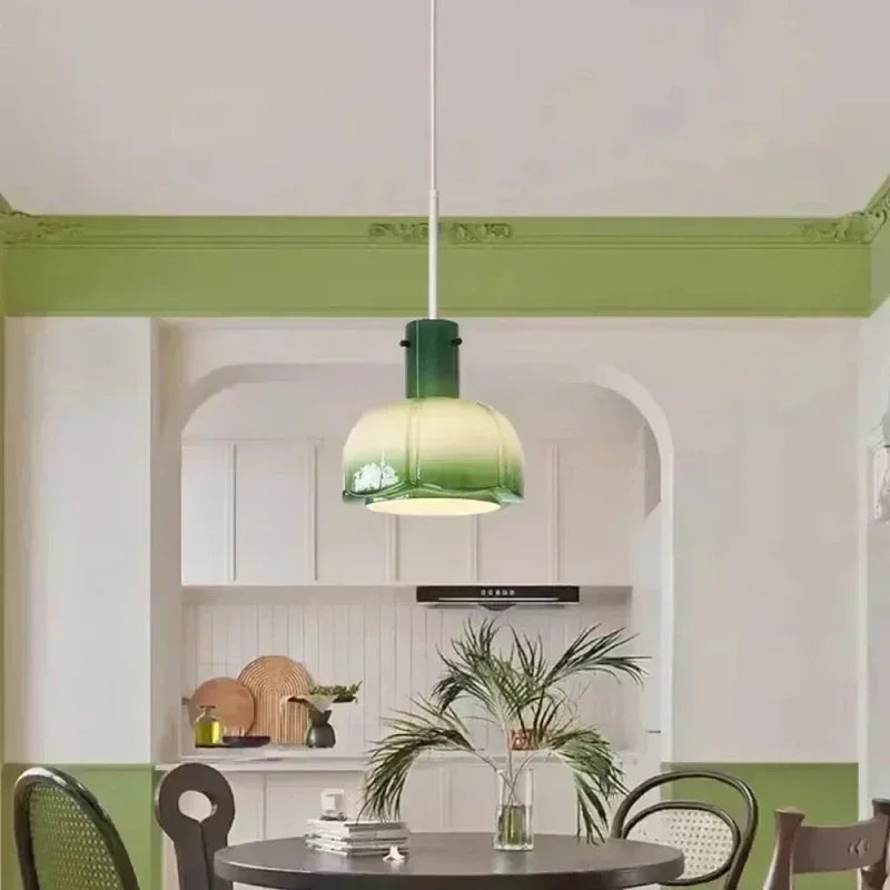 Kreatywna Szklana Lampa Wisząca do Salonu i Jadalni