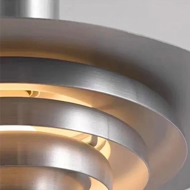 Retro Lampa Wisząca z Aluminium – Warstwowa Lampa LED