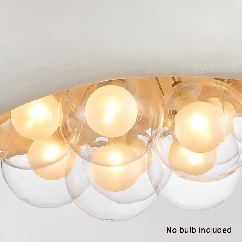 Designerska Lampa Sufitowa z Kulistymi Kloszami w Kształcie Baniek