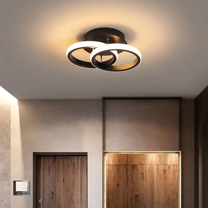 Nowoczesna lampa sufitowa LED żyrandol – geometryczna oprawa w stylu modern