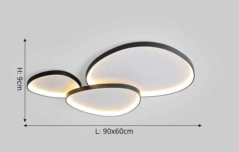Asymetryczna lampa sufitowa LED – Nowoczesna natynkowa lampa