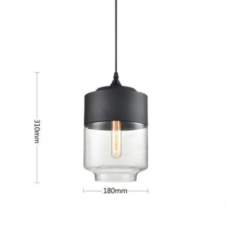 Industrialna lampa wisząca z kloszem ze szkła dymionego i czarnym wykończeniem