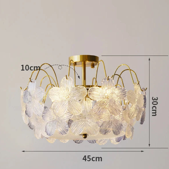 Elegancka Lampa Wisząca Żyrandol w Kwiatowym Stylu