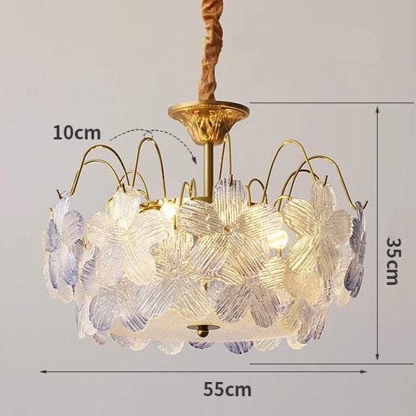 Elegancka Lampa Wisząca Żyrandol w Kwiatowym Stylu