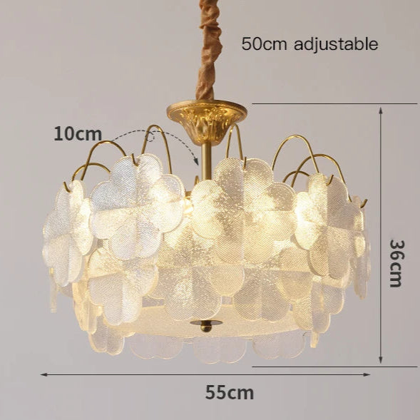 Elegancka Lampa Wisząca Żyrandol w Kwiatowym Stylu