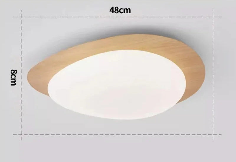 Nowoczesna Lampa Sufitowa LED z Drewnianym Akcentem