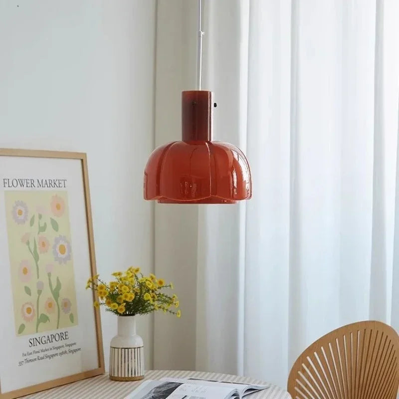 Kreatywna Szklana Lampa Wisząca do Salonu i Jadalni