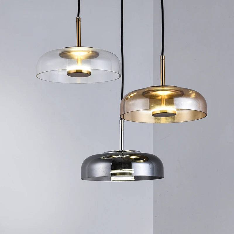 Nowoczesna Lampa Wisząca ze Szklanym Kloszem