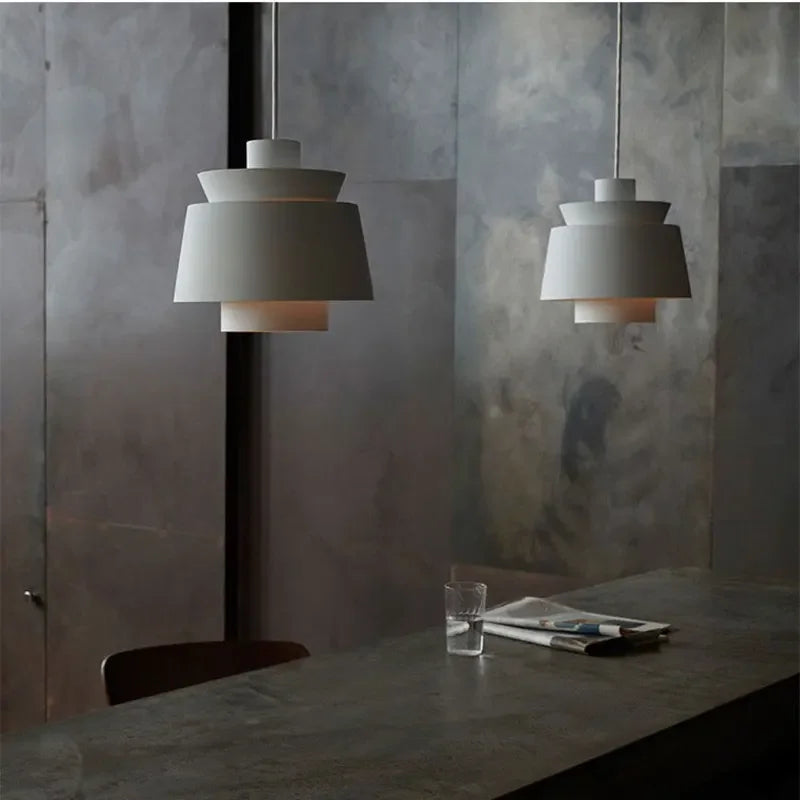 Nowoczesna lampa wisząca LED metalowy klosz designerskie oświetlenie do jadalni i salonu