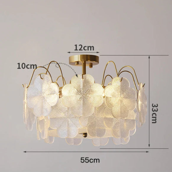 Elegancka Lampa Wisząca Żyrandol w Kwiatowym Stylu