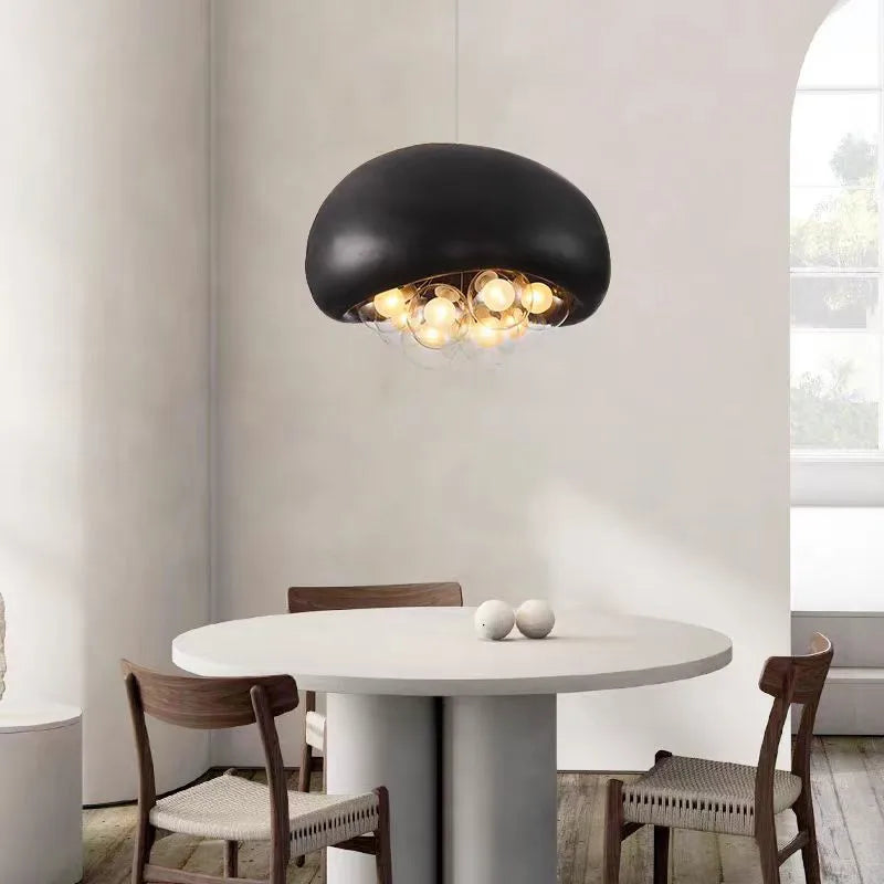 Designerska Lampa Sufitowa z Kulistymi Kloszami w Kształcie Baniek