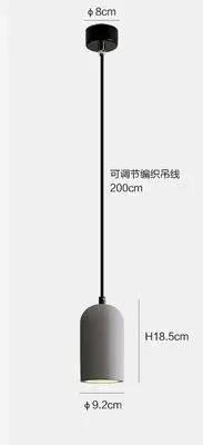 Industrialne Lampy Wiszące z Kloszem Betonowym / Terrazzo – Minimalistyczny Styl Loft