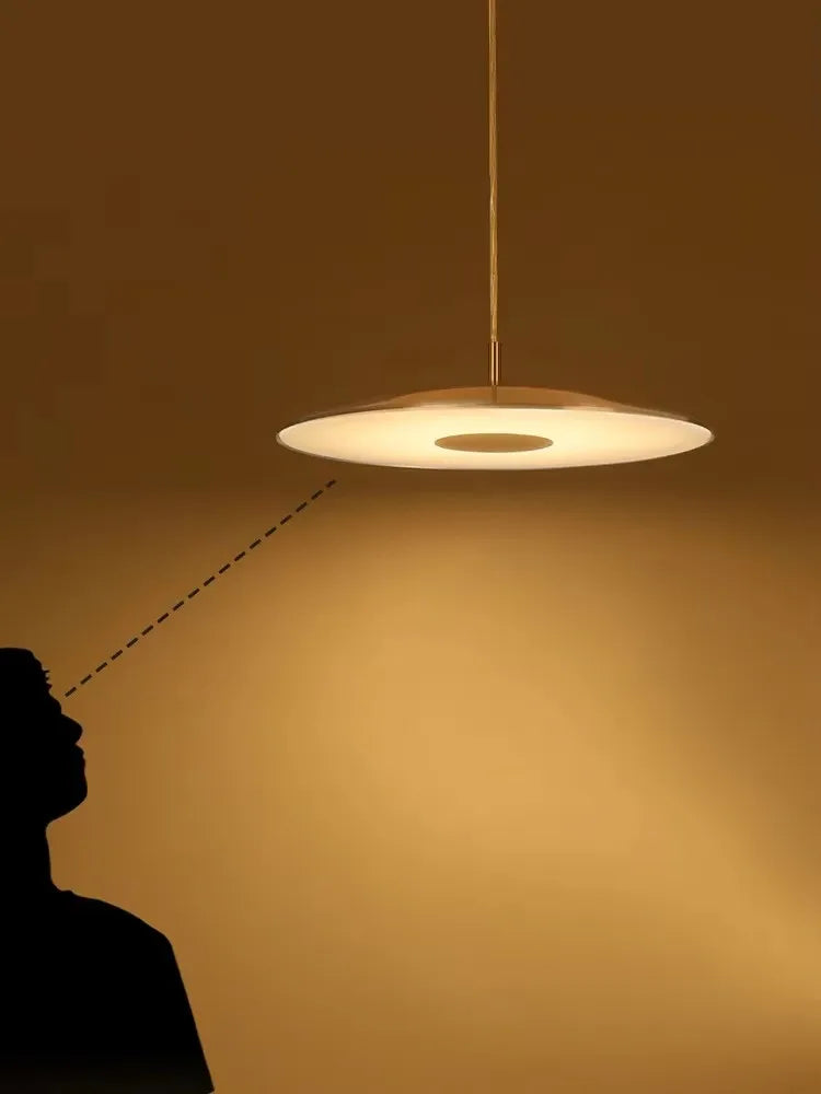 Smukła lampa wisząca LED – Nowoczesna lampa sufitowa w kształcie talerza