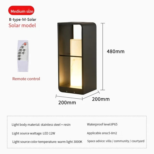 Nowoczesna Lampa Ogrodowa LED w Geometrycznej Ramie